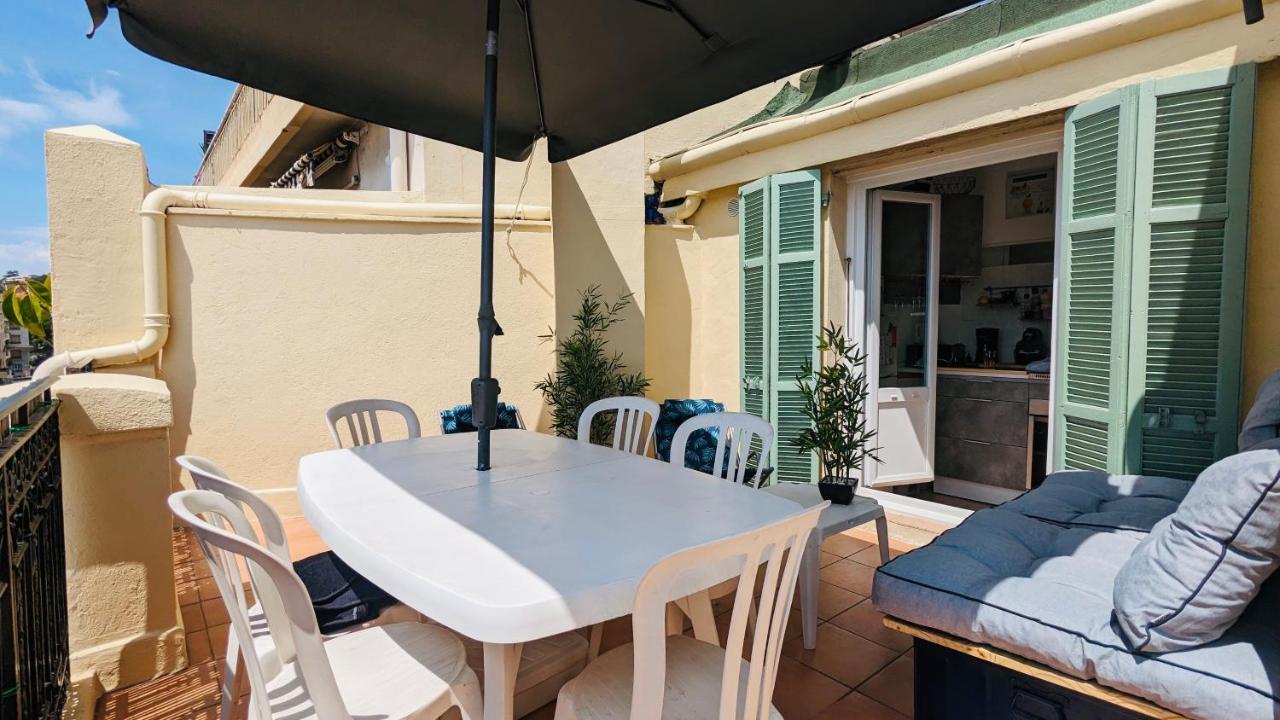 "Studio Ensoleille A Deux Pas Des Plages Avec Sa Grande Terrasse Privee !" Nice Buitenkant foto